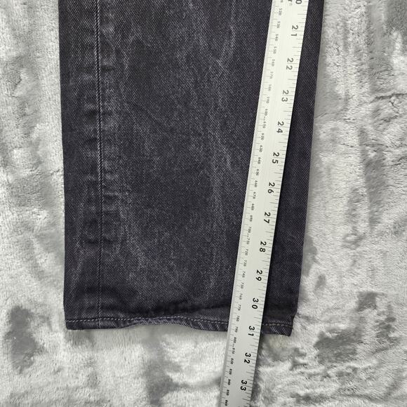 Vintage Levi's 501 Jeans Mens W35 L32 Faded Black Denim Button Fly Straight Leg - Picture 11 of 13